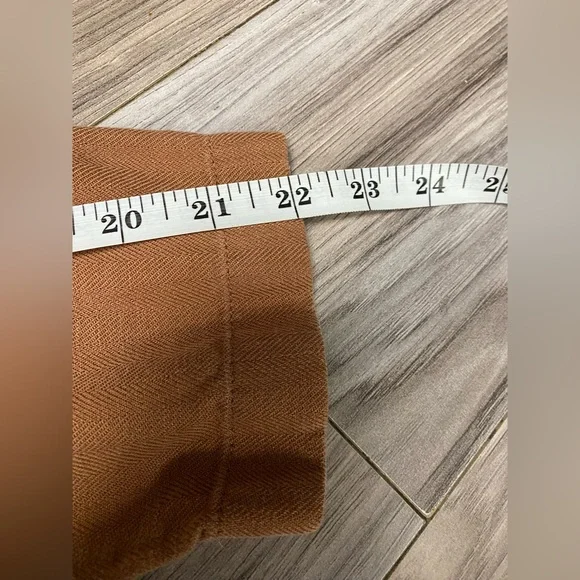 C&C California Women's Linen Blend Bomber Jacket Crop Brown Size Small Cinched - Picture 8 of 8